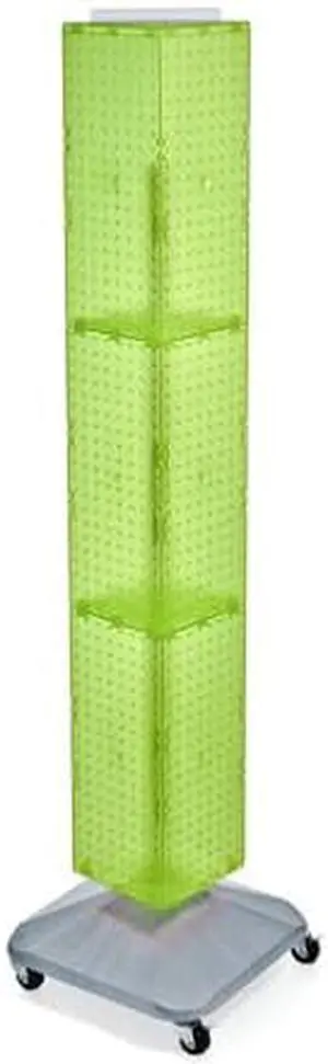 AZAR DISPLAYS 703390-GRE Four-Sided Pegboard Floor Revolving Display Panel