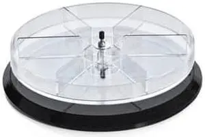 AZAR DISPLAYS 226010 One Tier Revolving Display 2"H x 11"Dia. - 6 Sections