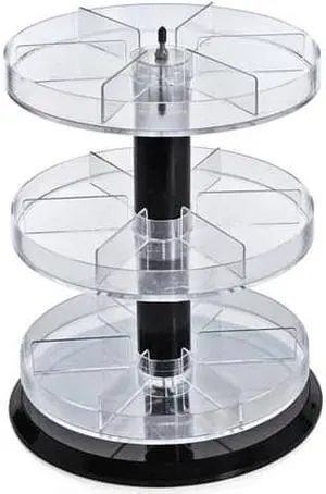 AZAR DISPLAYS 226030 Three Tier Revolving Display 13.5"H x 11"Dia. - 18 Sections