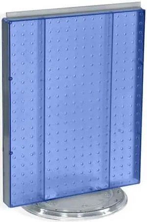 AZAR DISPLAYS 700500-BLU Revolving 16"W x 20.25"H Pegboard Counter Display