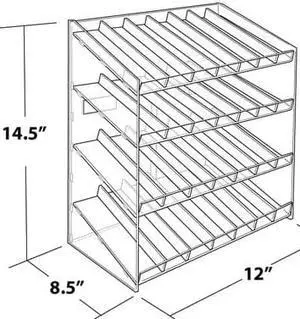AZAR DISPLAYS 222989 4 Tier 28 Comp. Cosmetic Nail Polish Display 12"W x 8.5"D