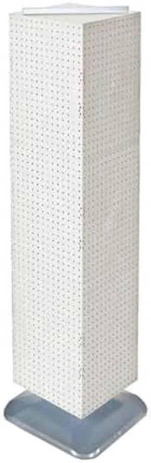 AZAR DISPLAYS 701464-WHT 4-Sided Pegboard Floor Spinner Rack White Panel Size: