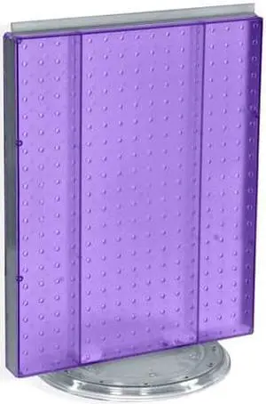 AZAR DISPLAYS 700500-PUR Revolving 16"W x 20.25"H Pegboard Counter Display