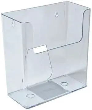 Azar 1-Pocket Poly Letter/Legal Size Magazine Wall File Clear 4-Pack (252415)