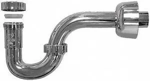 JONES STEPHENS P36102 P-Trap,Chrome Plated,PVC,1-1/4"