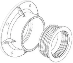 LIBERTY PUMPS K001238 Inlet Hub 4 in.