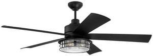 CRAFTMADE GAR56FB5 56" Ceiling Fan with Blades and Light Kit