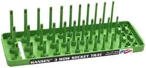 HANSEN GLOBAL 14033 Fractional Three Row Socket Tray for 1/4" Drive Sockets, HANSEN GLOBAL 14033 Fractional Three Row Socket Tray for 1/4" Drive Sockets,