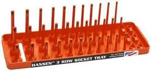 HANSEN GLOBAL 14053 Fractional Three Row Socket Tray for 1/4" Drive Sockets, HANSEN GLOBAL 14053 Fractional Three Row Socket Tray for 1/4" Drive Sockets,