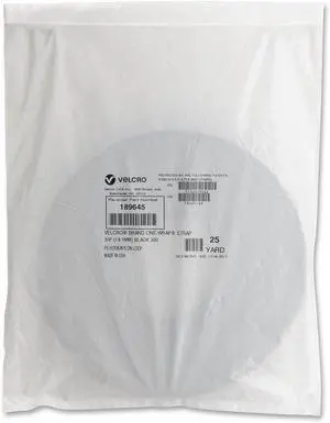 VELCRO BRAND 189645 Reclosable Fastener, No Adhesive, 75 ft, 3/4 in Wd, Black