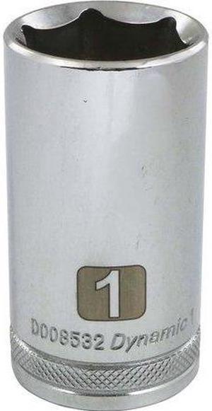 DYNAMIC D008532 3/8" Drive, 1" SAE Socket, 6 Points