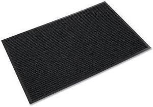 Crown FL2436BK Ribbed Vinyl Anti-Fatigue Mat, 24 x 36, Black