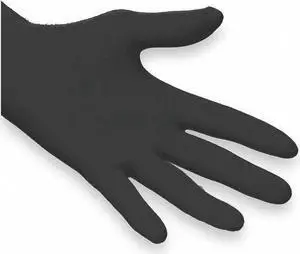 ANSELL N642 Microflex Onyx Nitrile Exam Gloves, Textured Fingertips, 3.5 mil,