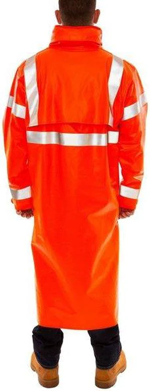 TINGLEY C44129.3X Arc Flash Flame Resistant Rain Coat, PVC, Class 3 Orange, 3XL TINGLEY C44129.3X Arc Flash Flame Resistant Rain Coat, PVC, Class 3 Orange, 3XL