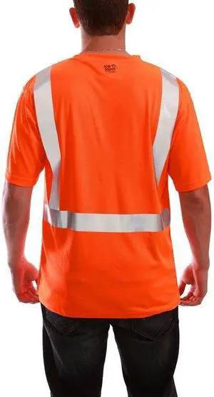 TINGLEY S75029 High Visibility T-Shirt, 2, R, Polyester, Orange, 3XL