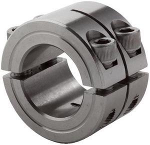 CLIMAX METAL PRODUCTS D2C-087-S 7/8" ID 2Pc Double Wide Clamp Collar, Ss
