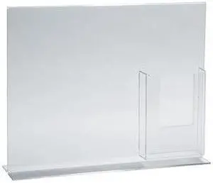 AZAR DISPLAYS 252053 Double-Foot Sign Holder w/ Trifold Pocket Overall Size: