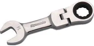 DYNAMIC D076314 Tools 14mm Stubby Flex Head Ratcheting Wrench