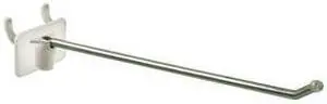 AZAR DISPLAYS 701206 2-Piece 6" Metal Wire Hook Plastic Attached Back: 0.148"