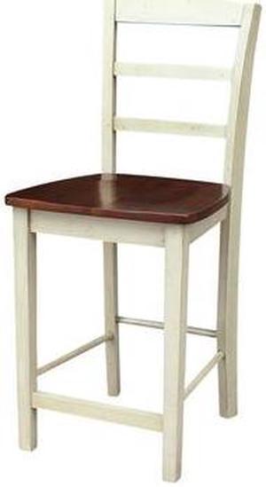 INTERNATIONAL CONCEPTS S12-402 Madrid Counter Height Stool, 24" Seat Height,