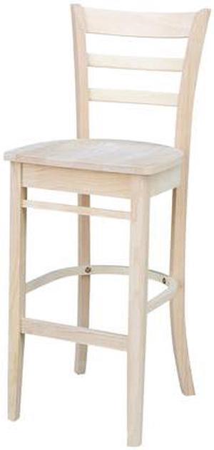 INTERNATIONAL CONCEPTS S-6173 Emily Bar Height Stool, 30" Seat Height,