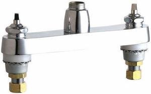 CHICAGO FAUCET 1100-LESHAB Manual 8" Mount, Sink Faucet, Chrome plated