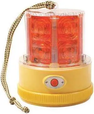 GROTE 77912 Warning Light,LED,Red,Mag,Rnd,4-1/4 Dia