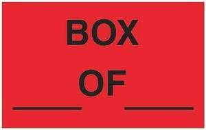 TAPE LOGIC DL1158 Tape Logic® Labels, "Box ___ Of ___", 1 1/4" x 2",