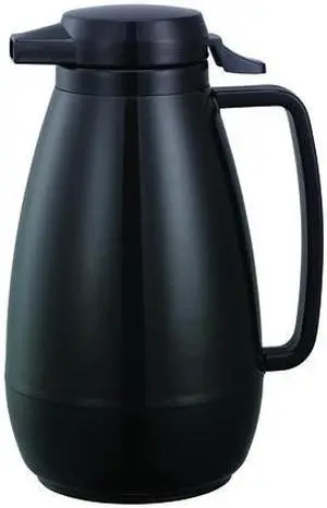 SERVICE IDEAS PB101BL Thermo-Serv Push Button Server, 1L, Plastic, Black