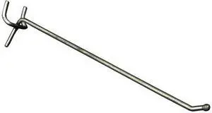 AZAR DISPLAYS 700888 8" Metal Wire Hook: 0.148" Dia., PK50