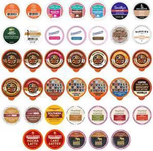 CRAZY CUPS WM-PS-Flavor-40 Perfect Samplers Flavored Coffee Variety Pack - 40 Ct
