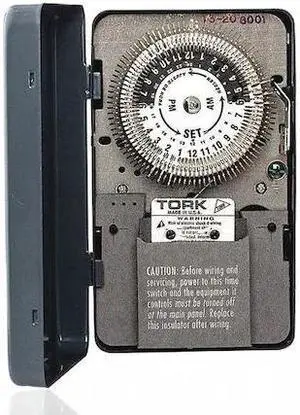 TORK 8009A Electromechanical Timer Switch,24 hr.