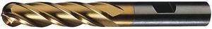 CLEVELAND C33303 4-Flute HSS Ball Nose Single End MIll Cleveland HG-4B-TN TiN
