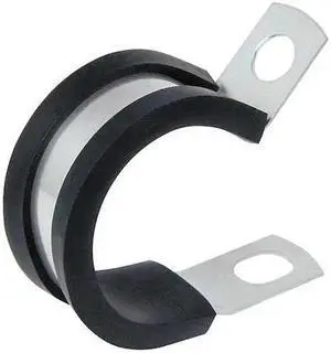 ZORO SELECT COL2009Z1 Cable Clamp, Steel, 1-1/4 in Bundle Dia., Black, 25 PK