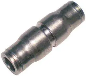 LEGRIS 3606 08 00 Union, 5/16 in Tube Size, Brass, Silver