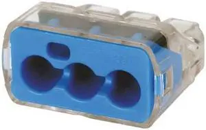 Ideal Push-In Connector, 3-Port, Blue,PK150 HAWA 30-1039J