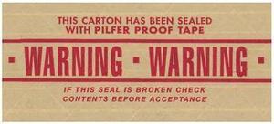 TAPE LOGIC T9077500P PrPrnt Rnfrcd Water Actvtd Tape,"Warn",3x450',Krft,PK10