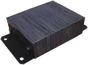 ZORO SELECT 26W575 Dock Bumper,12x4-1/2x20 In.,Rubber
