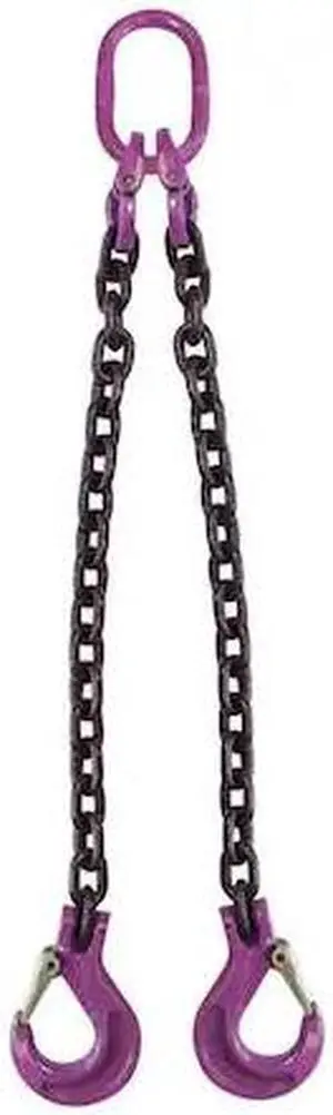 US CARGO CONTROL 932G100DOS-4 9/32" x 4' - 2 Leg Chain Sling w/ Sling Hooks -