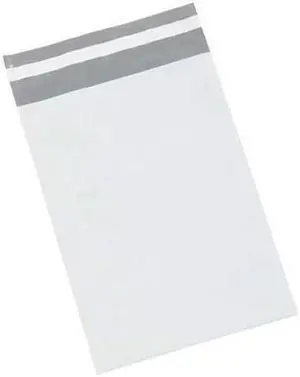 PARTNERS BRAND B872100PK Poly Mailers, 7 1/2" x 10 1/2", White, PK100