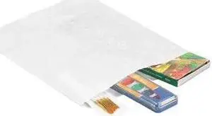 PARTNERS BRAND BGM104W Flat Merchandise Bags, 10" x 13", White, PK1000