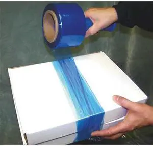 ZORO SELECT 15A919 Hand Stretch Wrap 3" x 1000 ft., Blue