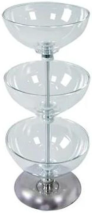 AZAR DISPLAYS 720310 Three-Tier 10", 10" & 10" Bowl Display AZAR DISPLAYS 720310 Three-Tier 10", 10" & 10" Bowl Display