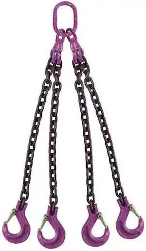 US CARGO CONTROL 12G100QOS-3 1/2" x 3' - 4 Leg Chain Sling w/ Sling Hooks -