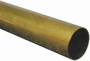 ZORO SELECT 9111 260 Brass Round Tube, 7/16 in Outside Dia, 3 ft Length