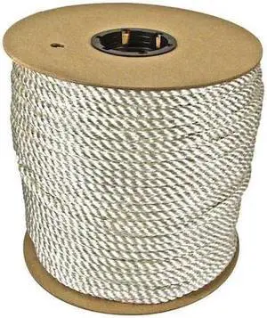 ZORO SELECT 430160-WHT-00600-05127 Rope,Nylon,1/2in Dia,600 ft.