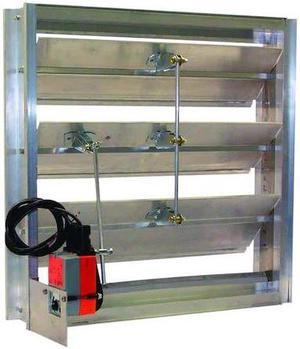 VC Damper, 100-240 V, 36 In Sq, Aluminum
