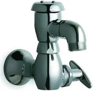 CHICAGO FAUCET 952-12CP Sill Faucet, Tee, 1/2" FNPT, 1, Cast Brass