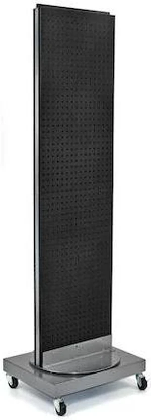 AZAR DISPLAYS 700253-BLK 2-Sided Pegboard Floor Spinning Rack w/ Wheels Clear AZAR DISPLAYS 700253-BLK 2-Sided Pegboard Floor Spinning Rack w/ Wheels Clear