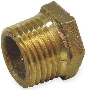 ZORO SELECT 1VFX6 3/4" MNPT x 1/8" FNPT Red Brass Hex Bushing